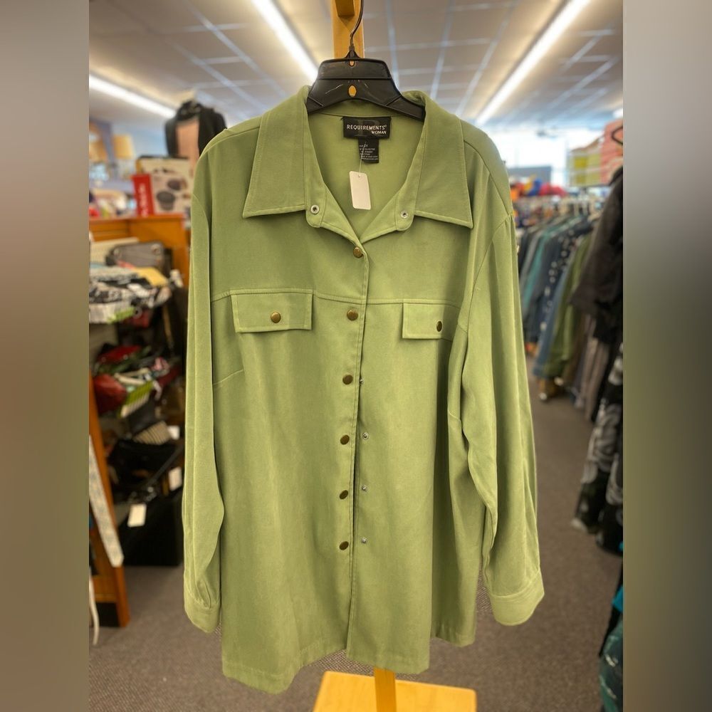 🛍️ 🎈Requirments 2X Green Shirt Jacket